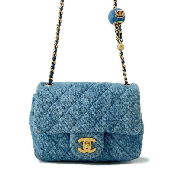Chanel Mini Matelasse Cocomark Denim Mini Flap Shoulder Bag - Picture 1 of 10